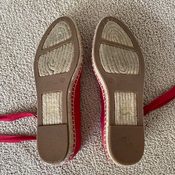 Red Espadrille Flats - Picture 2 of 5